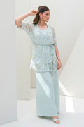 Fatima Khan | Serene Eid Luxe Pret | Luscious Aqua XL Sky Blue Organza
