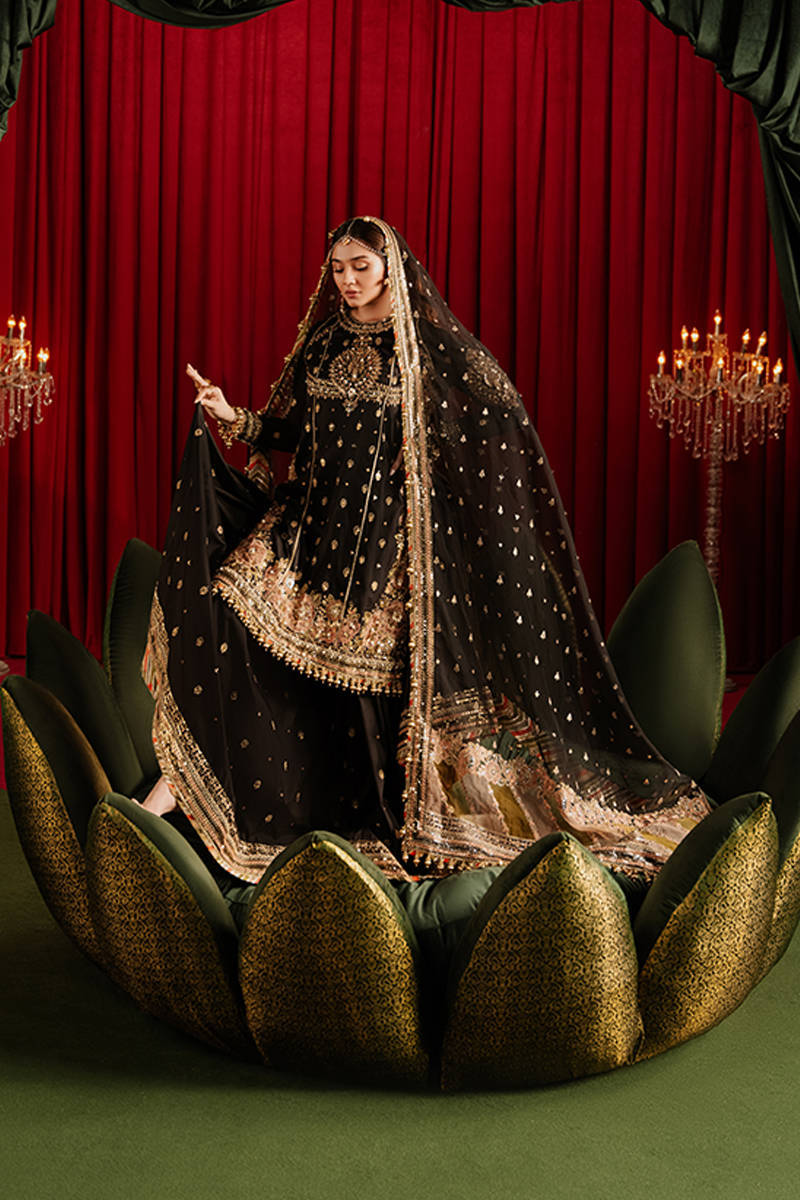 MNR | Zarlish Festive Formals | Afreen M Black Silk