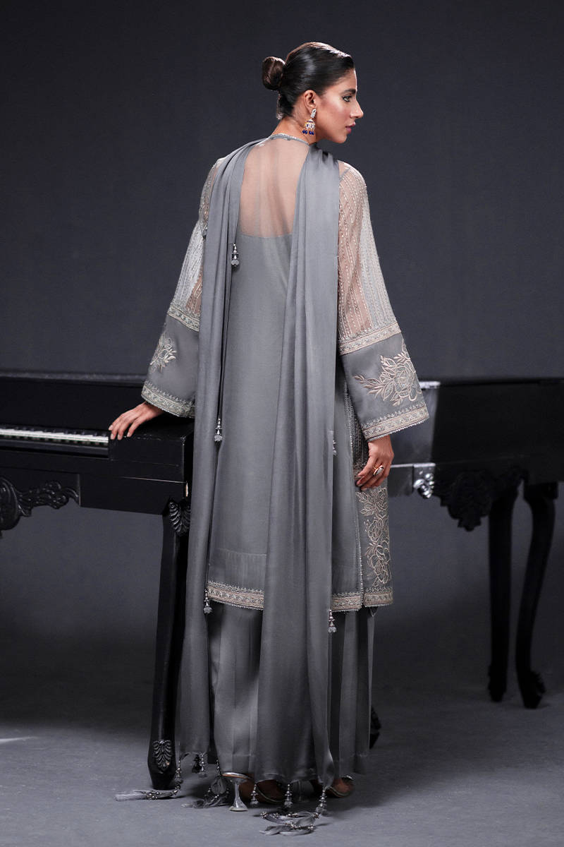 MNR | Chai Coffee Luxury Pret | Grey Eminance XS Gray Organza