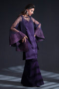 MNR | Chai Coffee Luxury Pret | Lavender Dreams L Deep Purple Organza