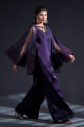 MNR | Chai Coffee Luxury Pret | Lavender Dreams S Deep Purple Organza