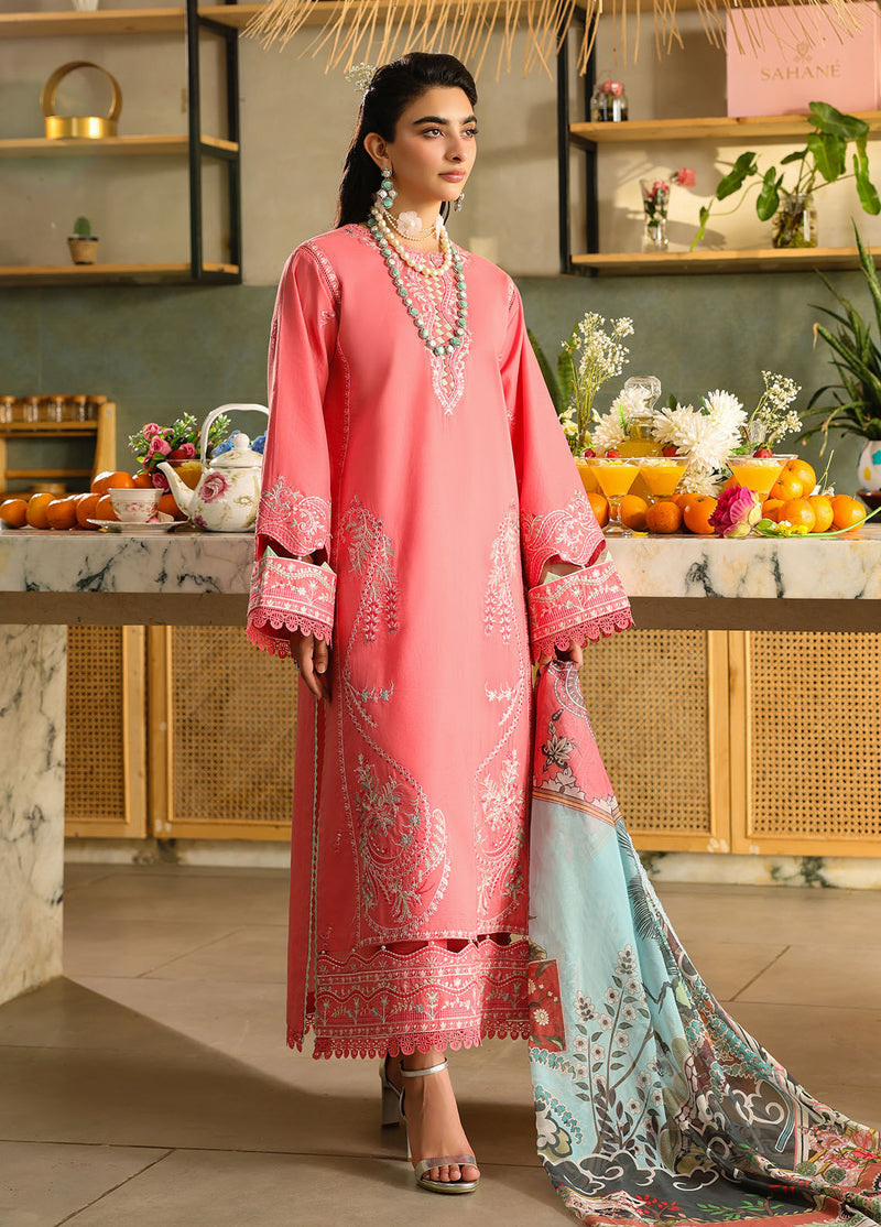 Sahane | In Laws in Lawn Eid Edit | CT-21006 Rosetta L Ash Pink Lawn