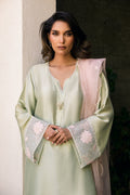 Deepak Perwani | Eid Edit 25 | Kut329 L Mint Green Silk