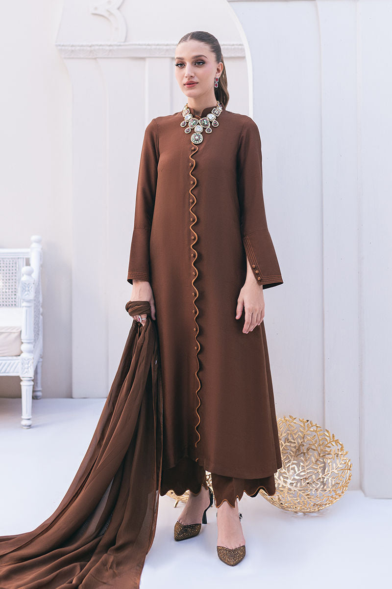 Ansab Jahangir | Luxe Pret Signature | SEPIA - Pakistani Designer Dress - by Ansab Jahangir | Type: Luxury - 100% Original at Saira Sultan