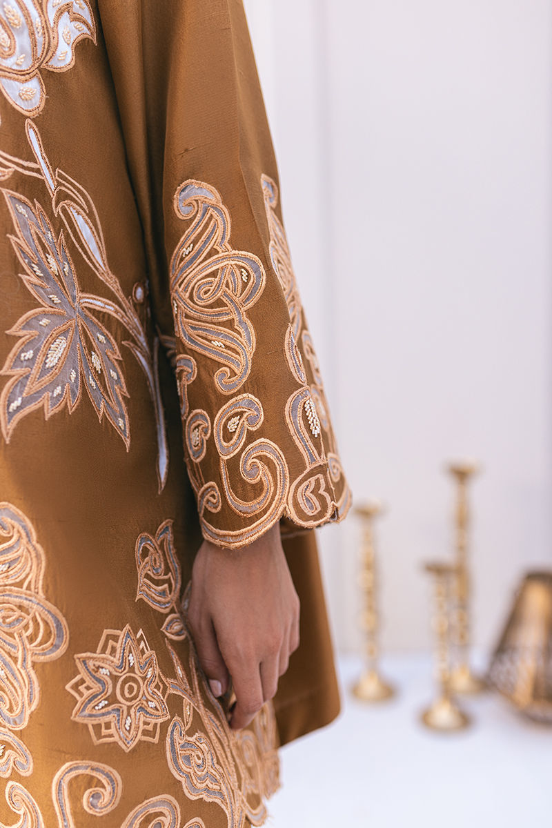 Ansab Jahangir | Luxe Pret Signature | MOCHA - Pakistani Designer Dress - by Ansab Jahangir | Type: Luxury - 100% Original at Saira Sultan