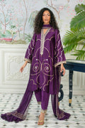 Annus Abrar | Sehr Eid Luxe | Izali Aubergine S Dark Purple Pure Silk