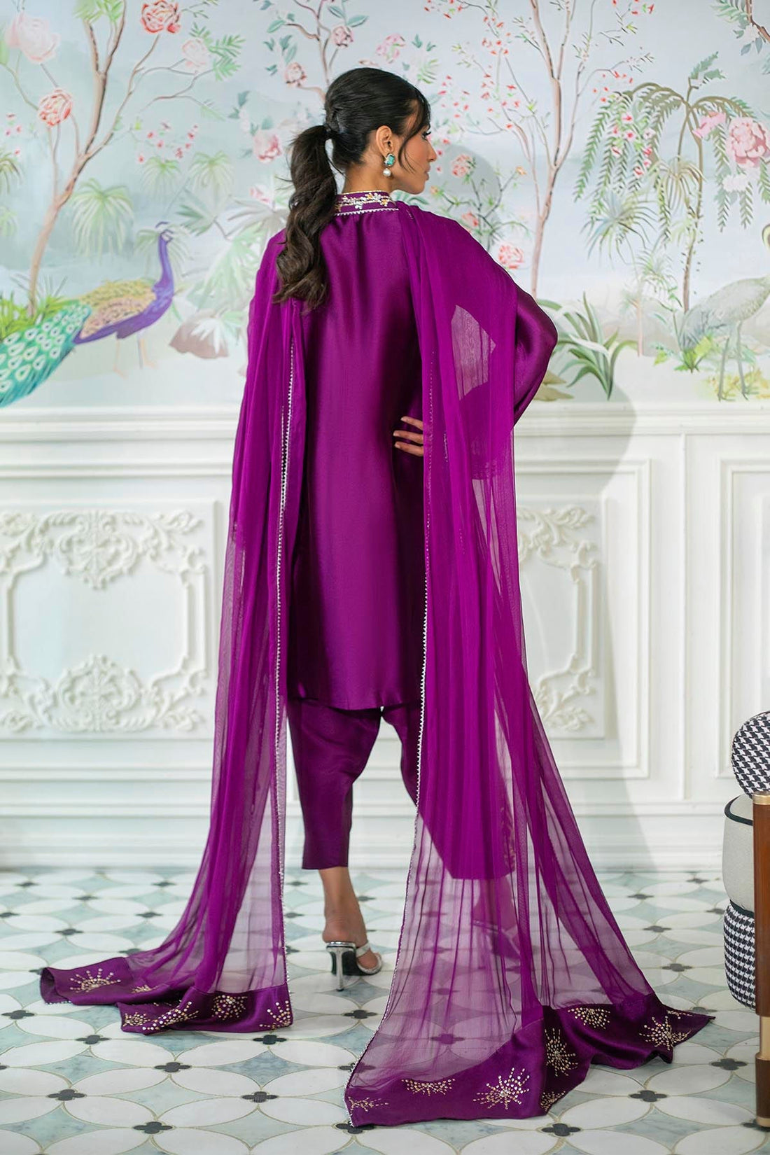 Annus Abrar | Sehr Eid Luxe | Melanie Plum XS Plum Pure Silk