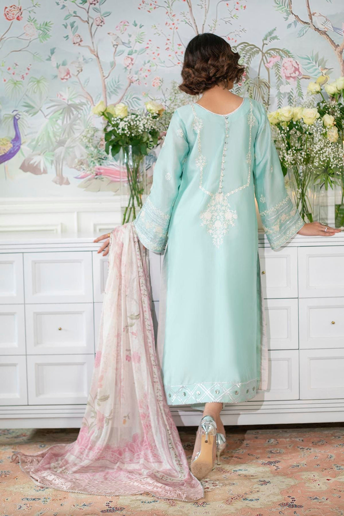 Annus Abrar | Sehr Eid Luxe | Elesia XS Ice Blue Pure Silk