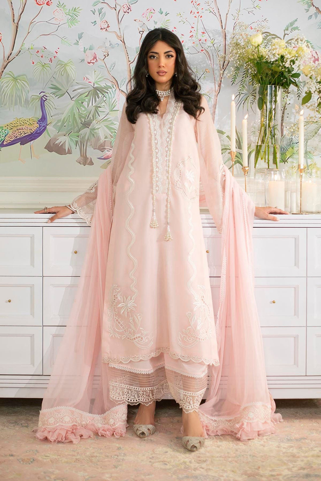 Annus Abrar | Sehr Eid Luxe | Zaar XS Light Pink Organza