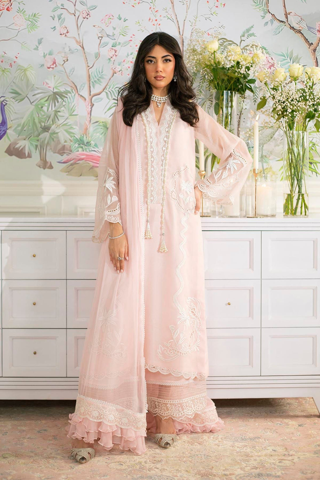 Annus Abrar | Sehr Eid Luxe | Zaar XS Light Pink Organza