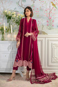 Annus Abrar | Sehr Eid Luxe | Sienna XS Maroon Silk Net