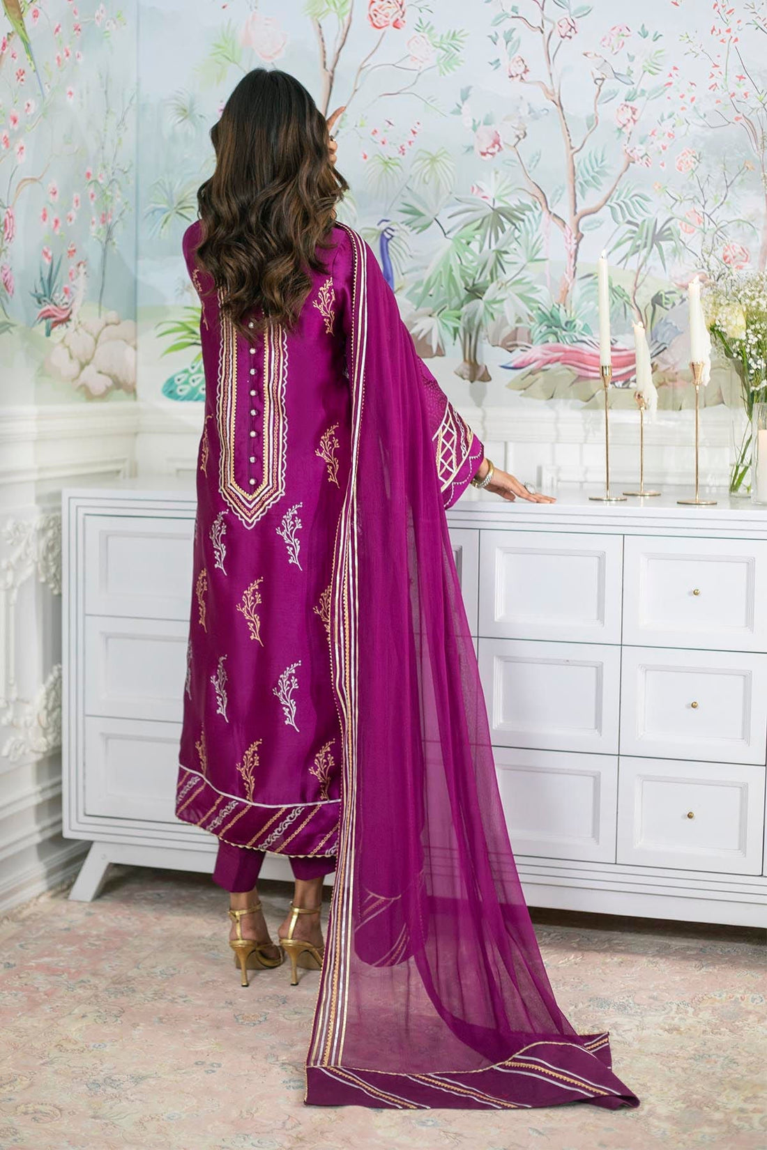 Annus Abrar | Sehr Eid Luxe | Emery - Violet XS Plum Sheesha Silk