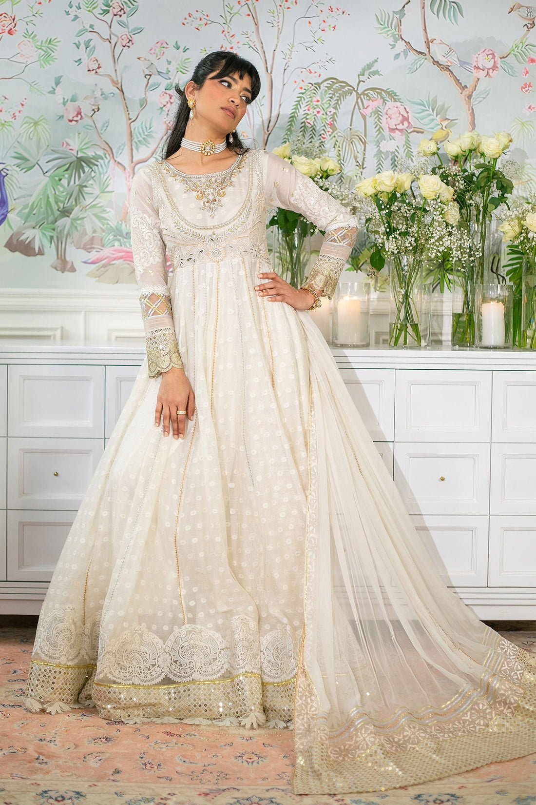 Annus Abrar | Sehr Eid Luxe | Heyma XS Ivory Silk Net