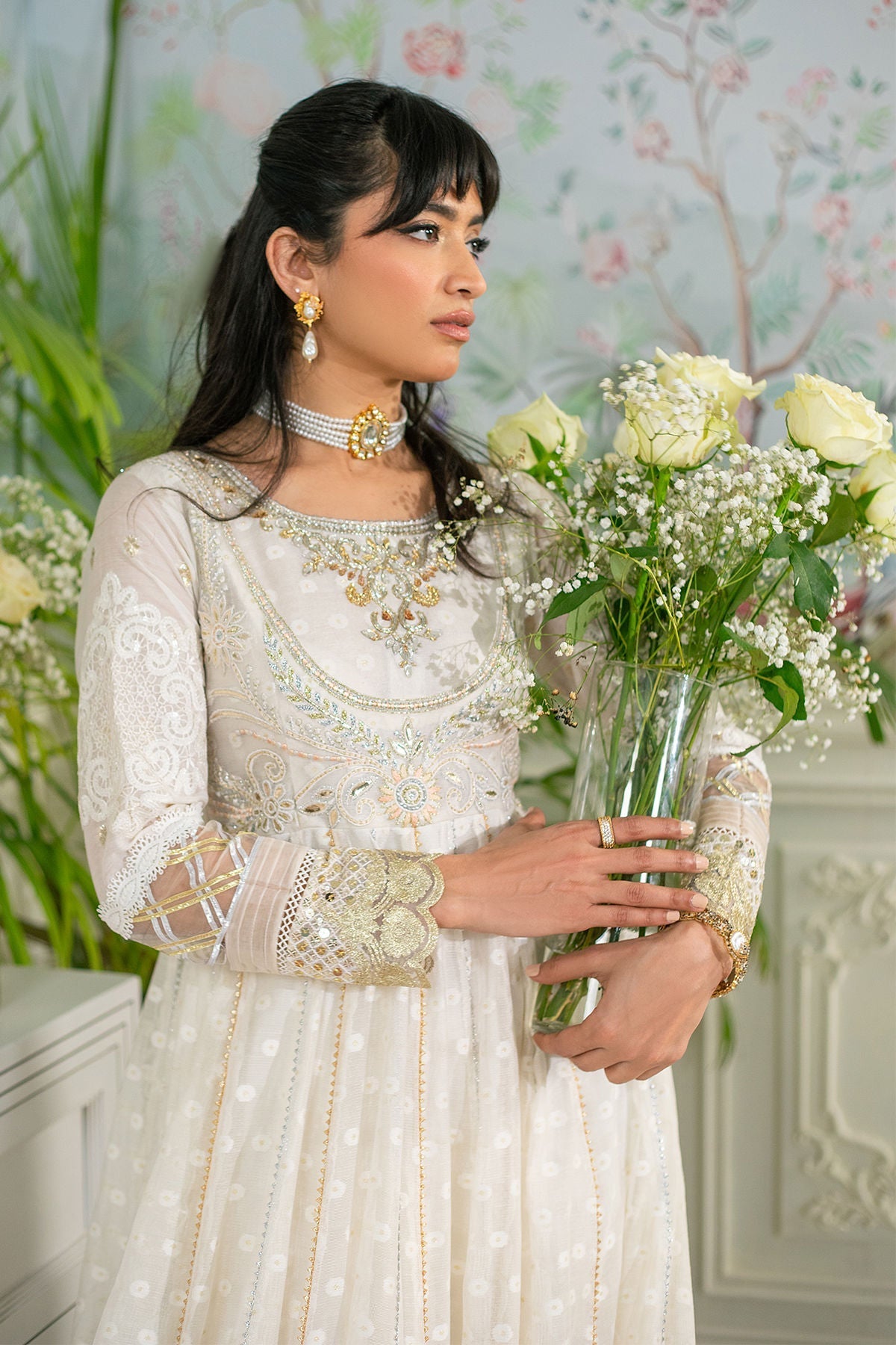 Annus Abrar | Sehr Eid Luxe | Heyma M Ivory Silk Net