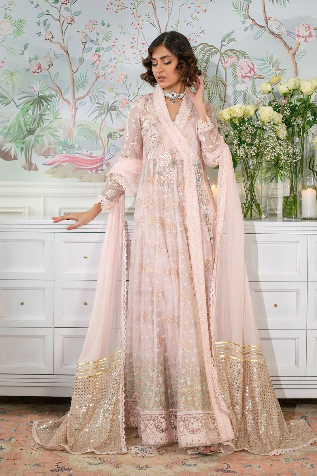 Annus Abrar | Sehr Eid Luxe | Nadi Blush XS Blush Pink Silk Net