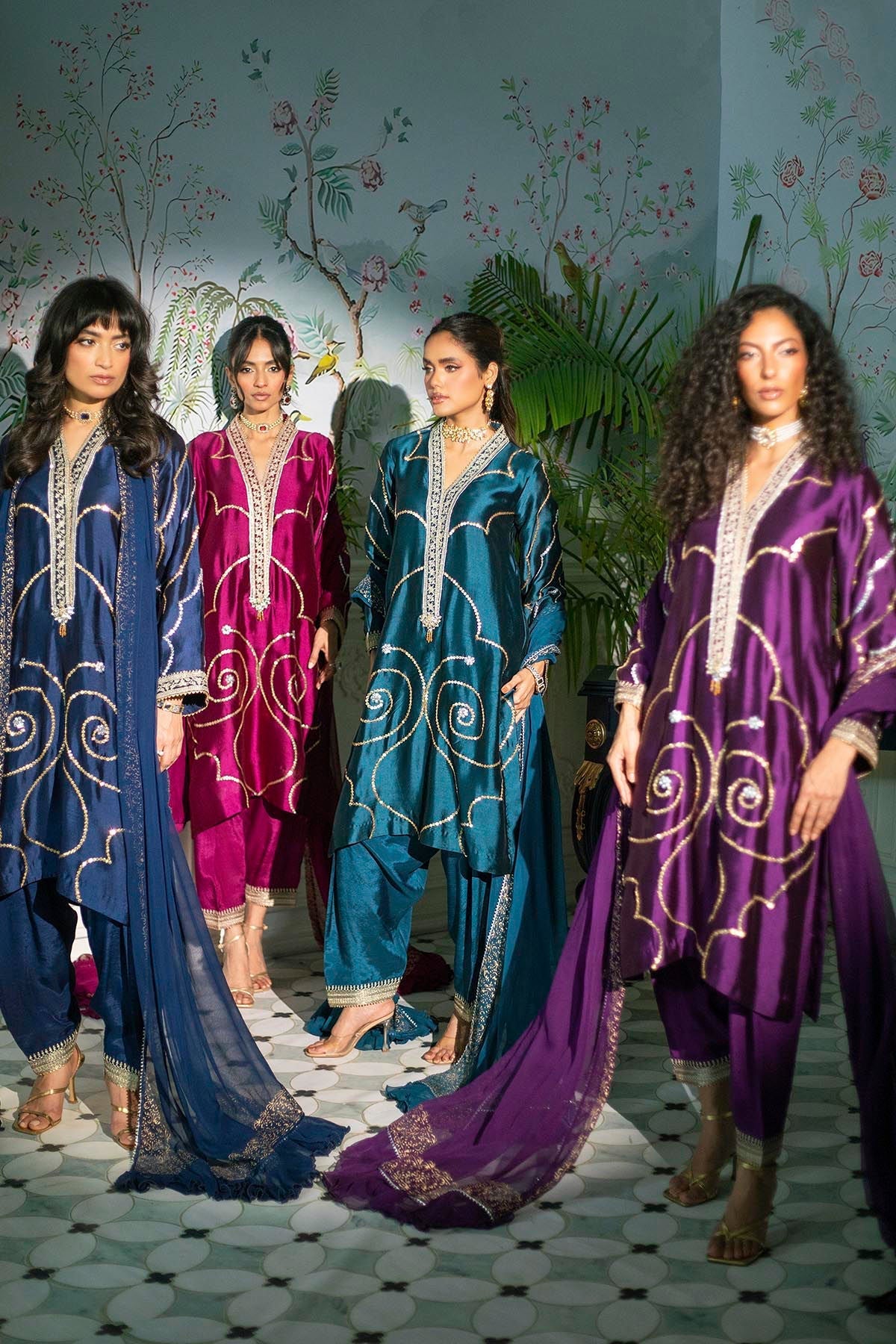 Annus Abrar | Sehr Eid Luxe | Izali Aubergine L Dark Purple Pure Silk