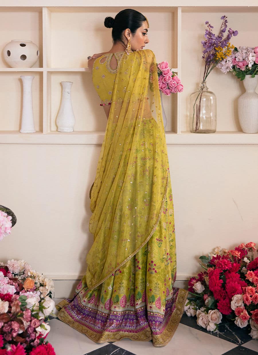 Farah Talib Aziz | Mayna Festive Luxe | ELIKA LIME - Pakistani Designer Dress - by Farah Talib Aziz | Type: Bridal - 100% Original at Saira Sultan