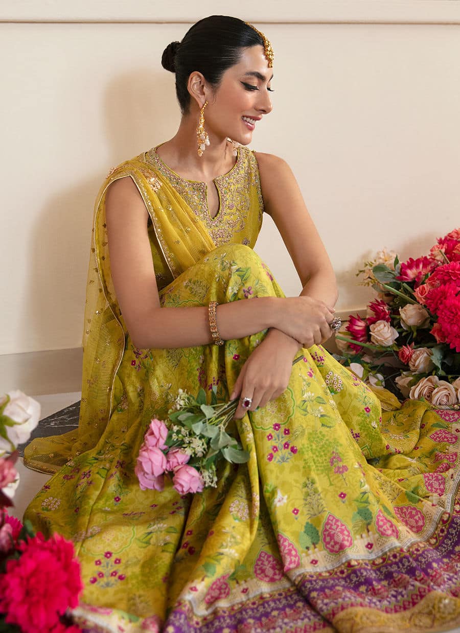 Farah Talib Aziz | Mayna Festive Luxe | ELIKA LIME - Pakistani Designer Dress - by Farah Talib Aziz | Type: Bridal - 100% Original at Saira Sultan