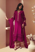 Annus Abrar | Eid Elemental Festive | Mersana XS Magenta Cotton Net