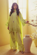 Annus Abrar | Eid Elemental Festive | Deeha M Lemon Yellow Raw Silk