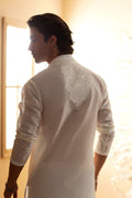 Annus Abrar | Eid Elemental Festive | Behrang XL Pearl White Cotton