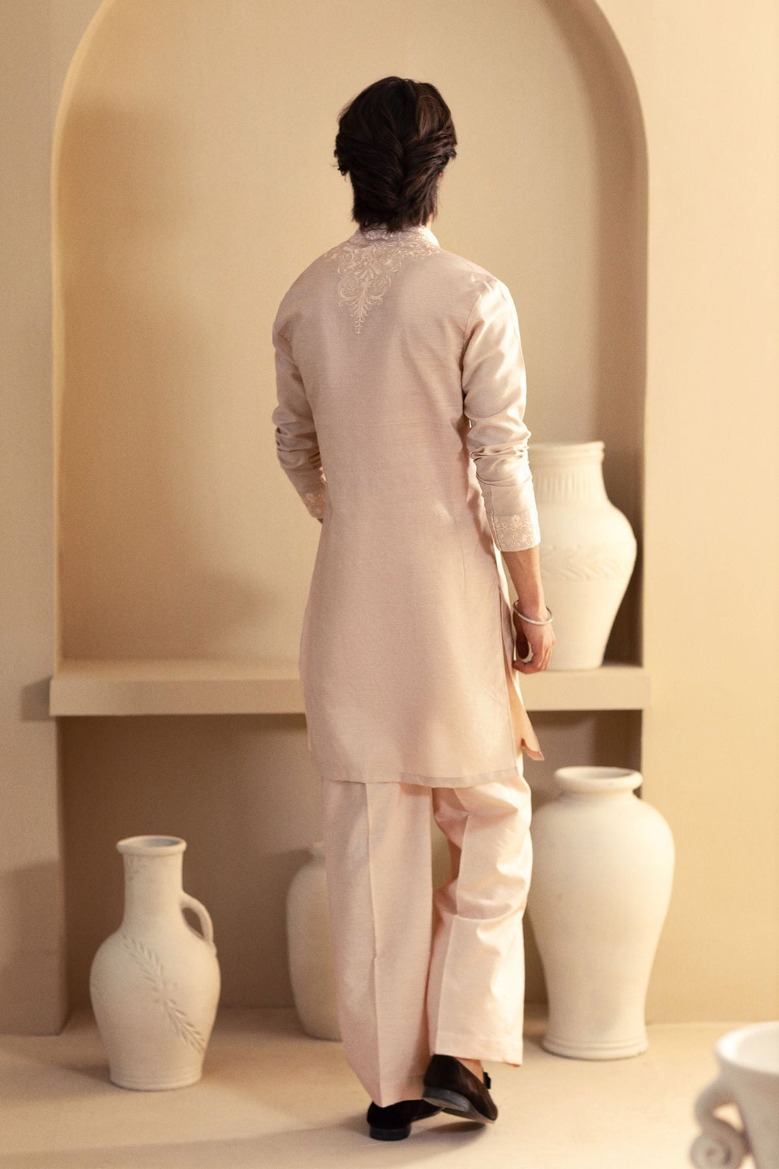 Annus Abrar | Eid Elemental Festive | Mahboud S Powder Peach Cotton Net