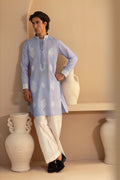 Annus Abrar | Eid Elemental Festive | Ramin S Light Blue Cotton Net