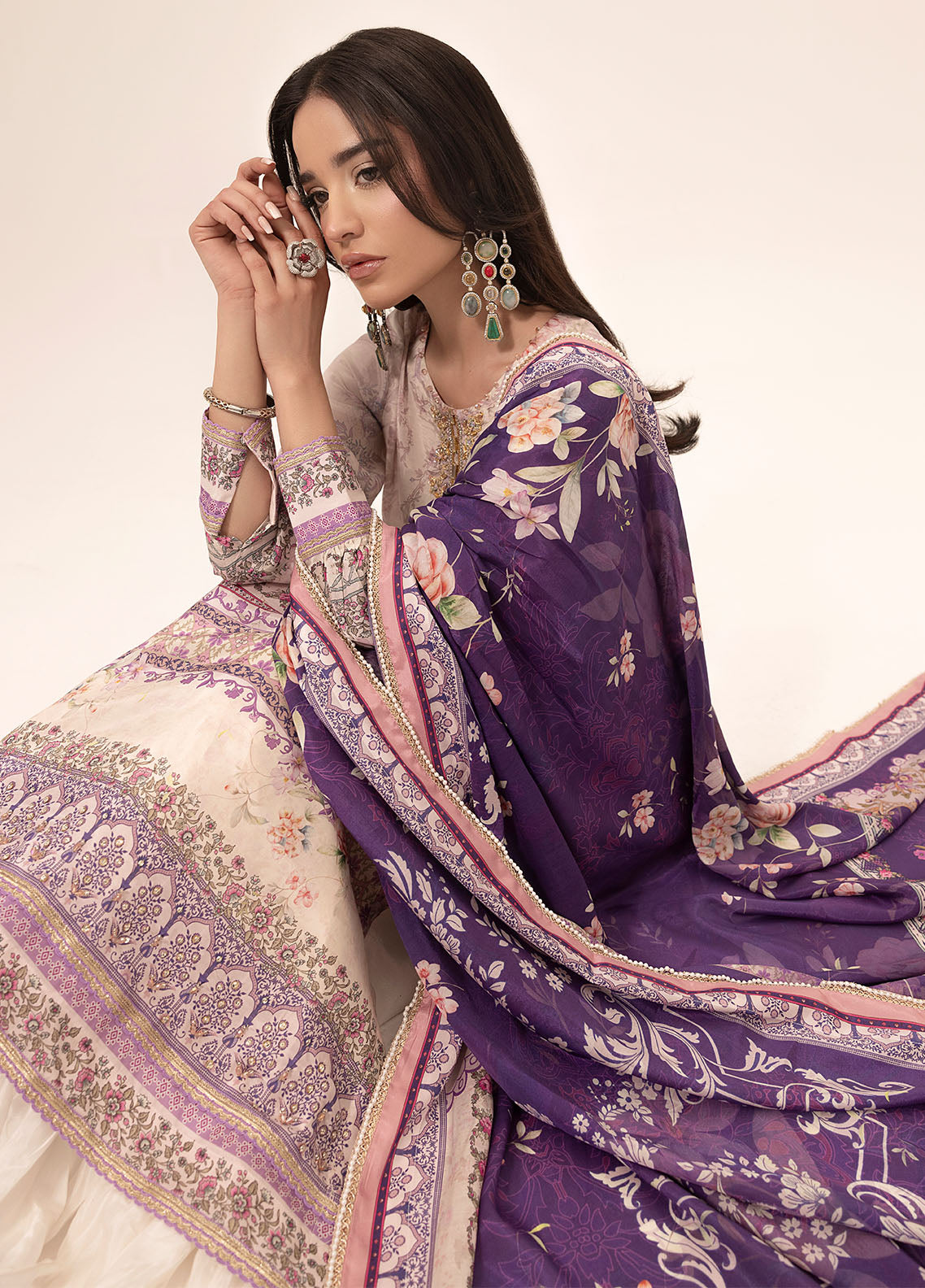 Sahane | Suay Silk Handwork Edit | CT-15003 KAIA - SUAY Custom Size Beige Silk