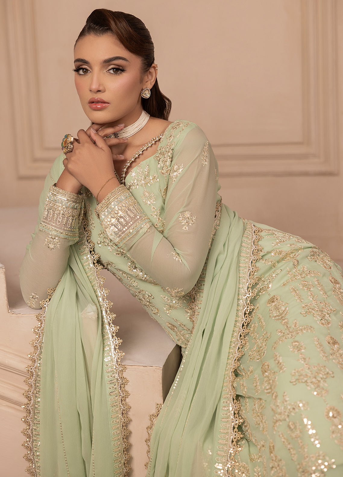 Sahane | Elyssa Festive Chiffon | CT-19004 Emera - ELYSSA