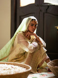 Salitex | Signature Festive Chiffon | SUNW6JI045UT XL Pale Yellow Khaddi Net