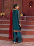 Salitex | Signature Festive Chiffon | SUNW6JI021UT XL Teal Green Khaddi Net