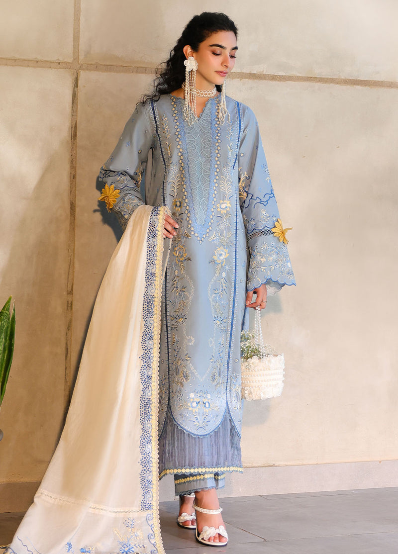 Sahane | In Laws in Lawn Eid Edit | CT-21007 Luna M Light Gray Lawn