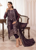 Sahane | Elyssa Festive Chiffon | CT-19006 Mure - ELYSSA Custom Size Deep Purple Chiffon