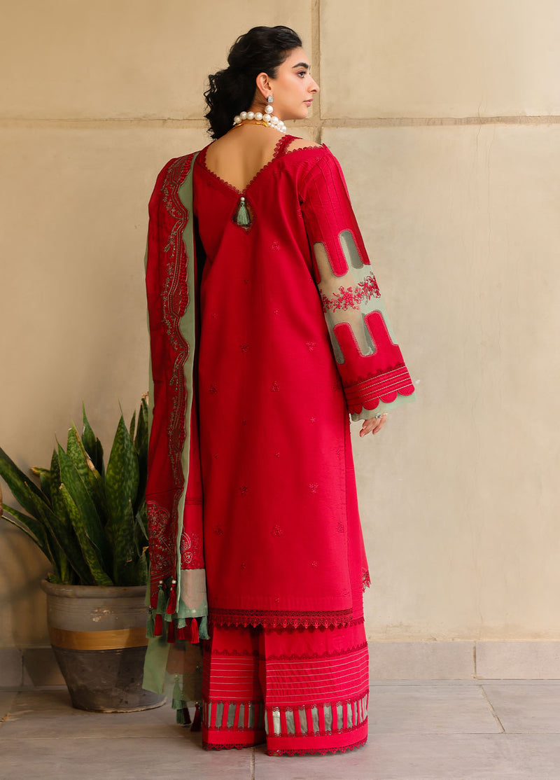 Sahane | In Laws in Lawn Eid Edit | CT-21008 Risate XS Red Lawn