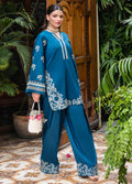 Sahane | Lovent Embroidered Pret 25 | ME23001 Euphoria L Teal Blue Lawn