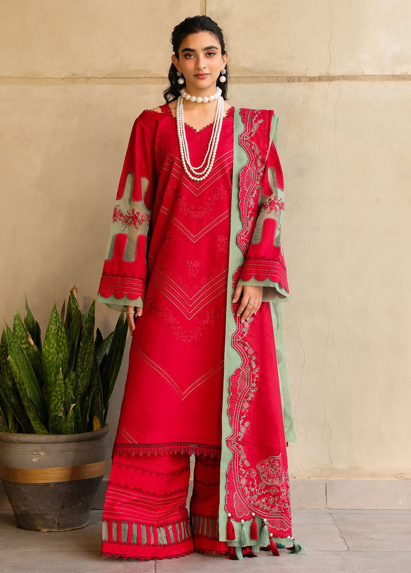 Sahane | In Laws in Lawn Eid Edit | CT-21008 Risate XS Red Lawn