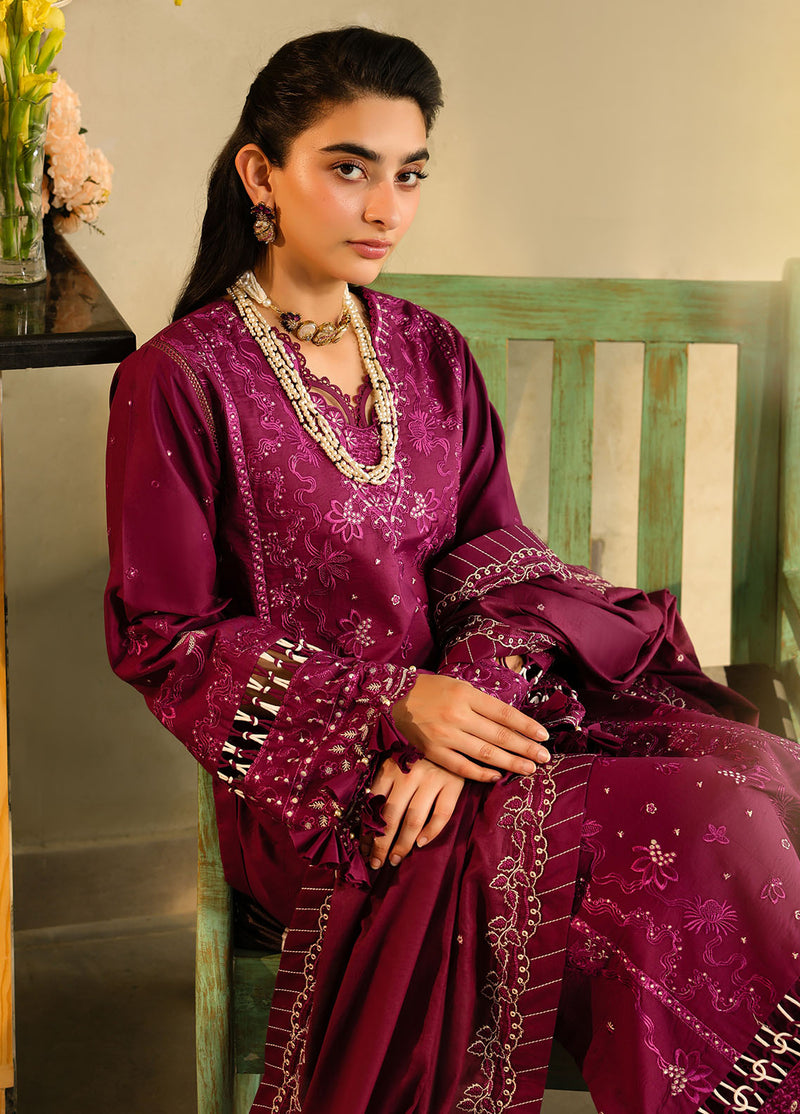 Sahane | In Laws in Lawn Eid Edit | CT-21002 Berry M Magenta Lawn