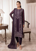 Sahane | Elyssa Festive Chiffon | CT-19006 Mure - ELYSSA XS Deep Purple Chiffon