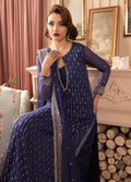 Sahane | Elyssa Festive Chiffon | CT-19002 Elle - ELYSSA L Navy Blue Chiffon