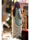 Salitex | Signature Festive Chiffon | SUNW6JI043UT S Light Blue Gray Khaddi Net