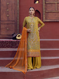 Salitex | Signature Festive Chiffon | SUNW6JI023UT XL Mustard Khaddi Net
