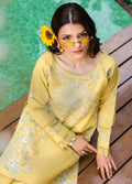Sahane | Lovent Embroidered Pret 25 | ME23006 Corina L Lime Yellow Lawn