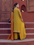 Salitex | Signature Festive Chiffon | SUNW6JI023UT S Mustard Khaddi Net