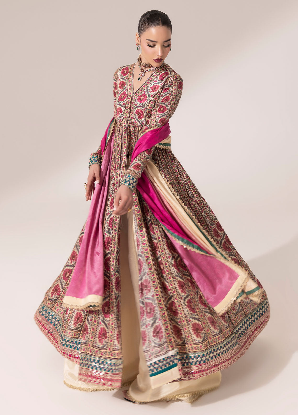 Sahane | Suay Silk Handwork Edit | CT-15001 LOREN - SUAY Custom Size Ivory Silk