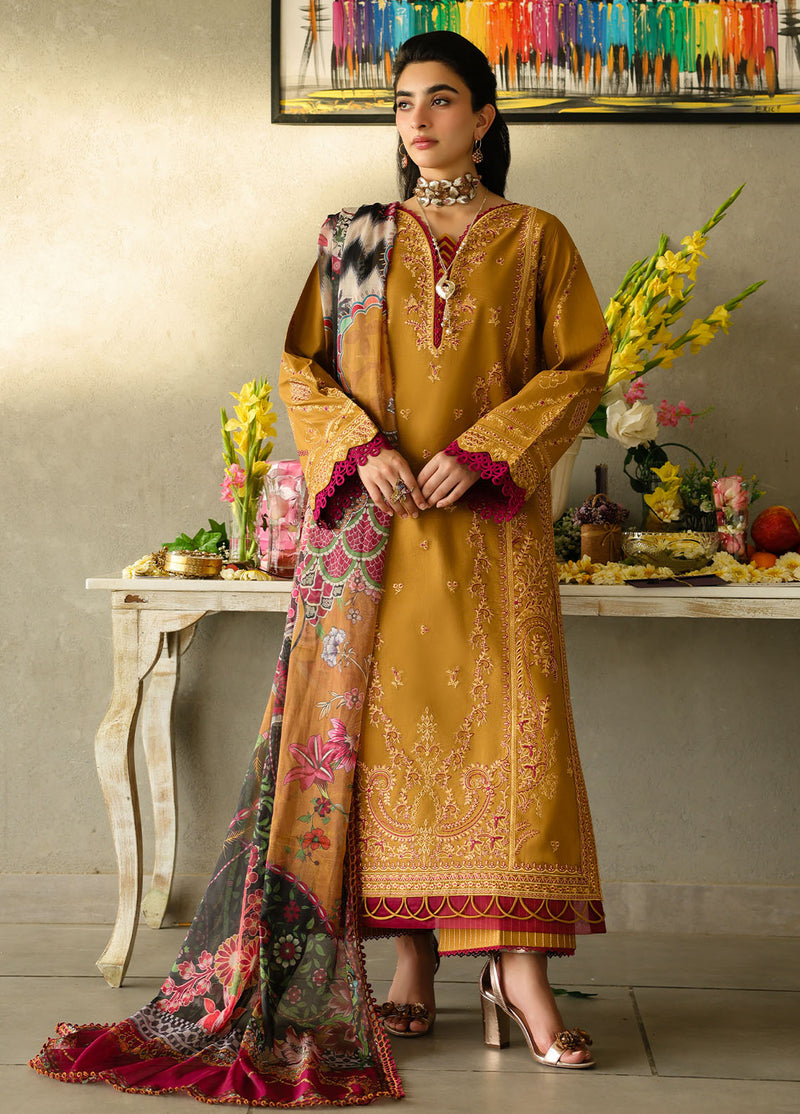 Sahane | In Laws in Lawn Eid Edit | CT-21001 Noemi XS Lawn Golden
