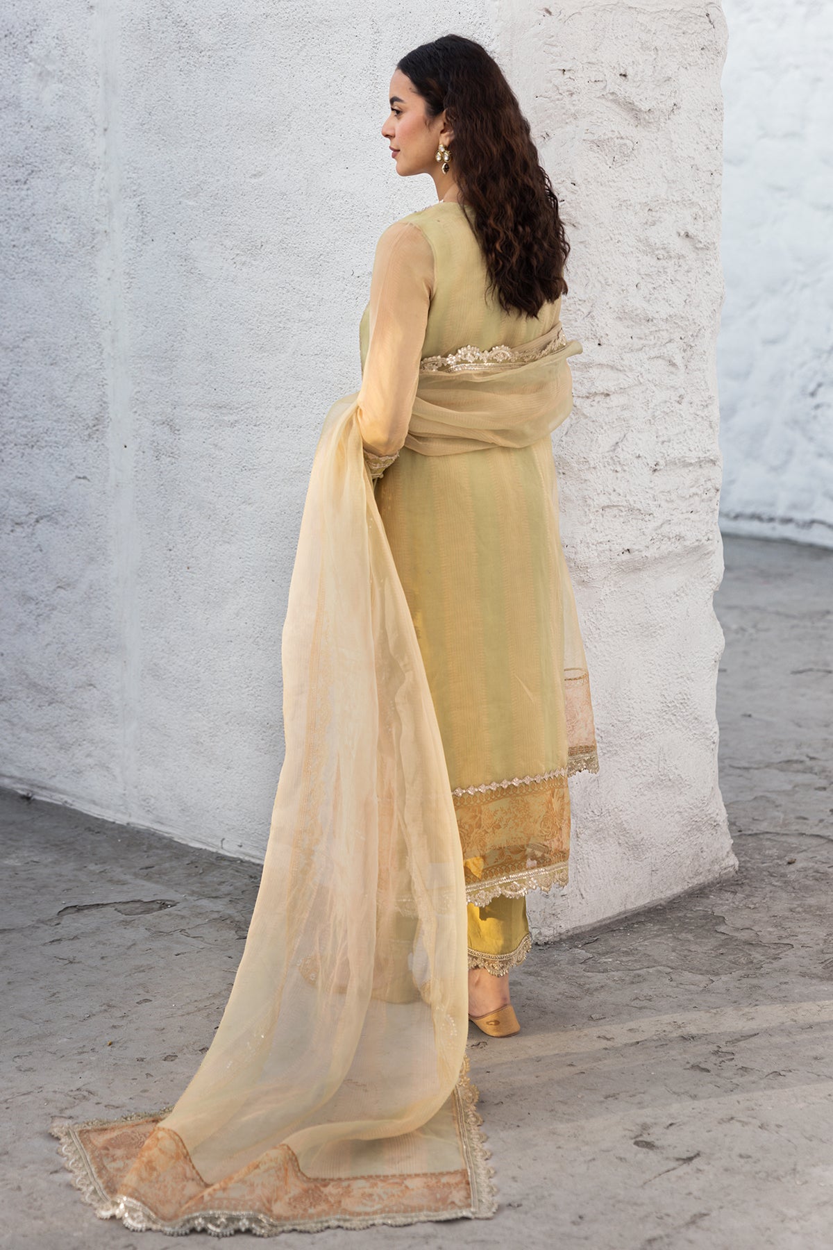 Charizma | Festive Pret | CMA-5-111 M Beige Organza