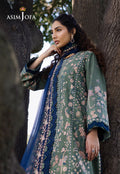 Asim Jofa | Luxury Lawn 25 | AJELL-14 M Eucalyptus Green Lawn