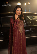 Asim Jofa | Luxury Festive Rejoice | AJLFF-04 Custom Size Maroon Silk