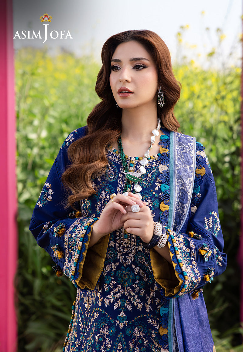 Asim Jofa | Luxury Lawn 25 | AJELL-11 L Blue Lawn