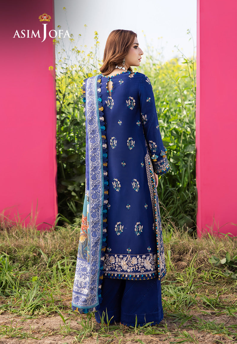 Asim Jofa | Luxury Lawn 25 | AJELL-11 XS Blue Lawn